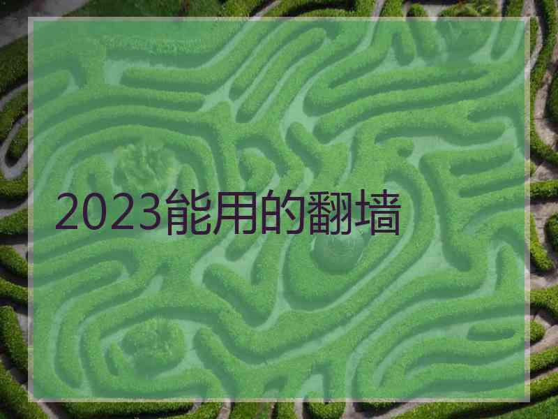 2023能用的翻墙