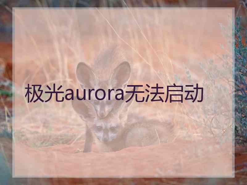 极光aurora无法启动