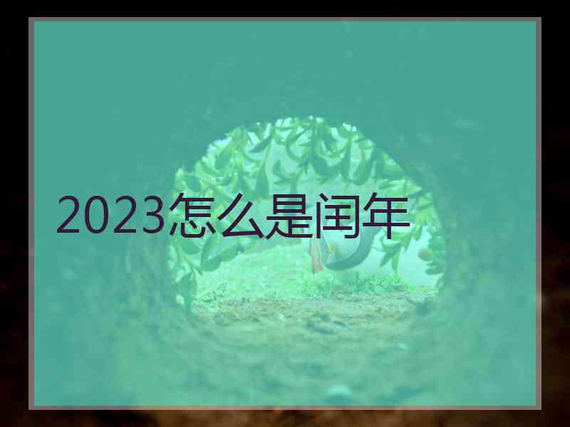 2023怎么是闰年