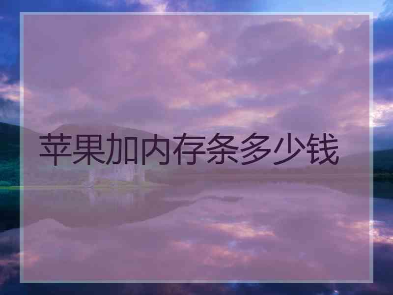 苹果加内存条多少钱