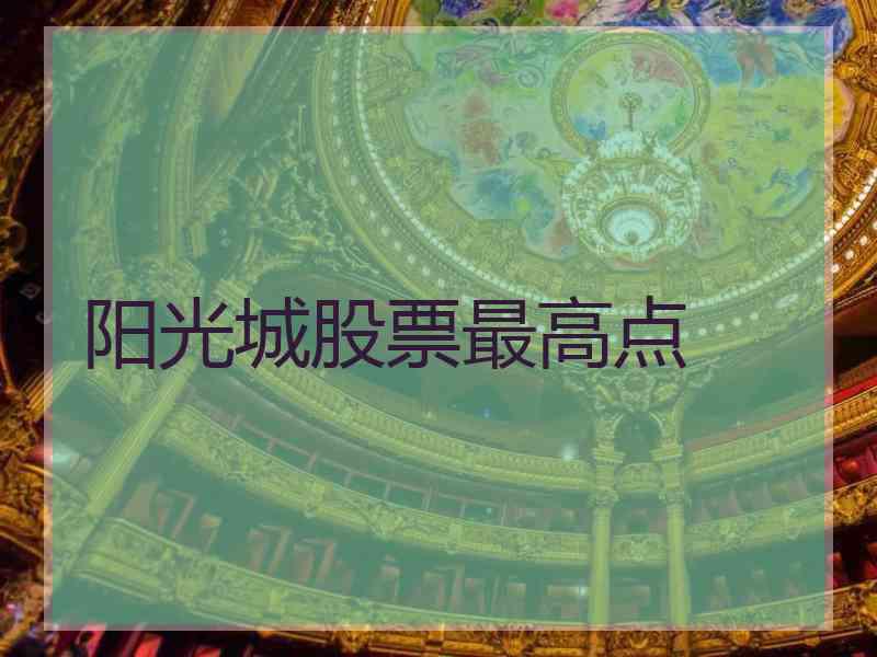 阳光城股票最高点