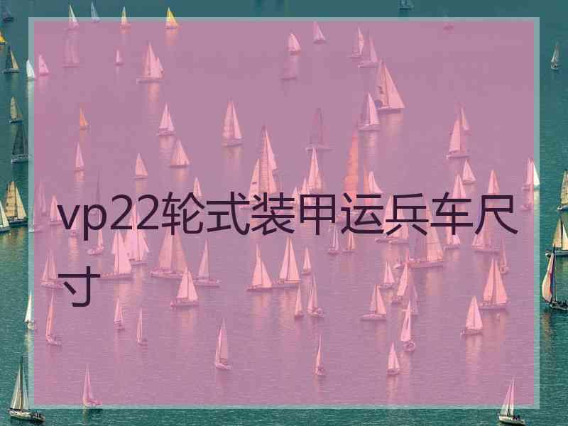 vp22轮式装甲运兵车尺寸