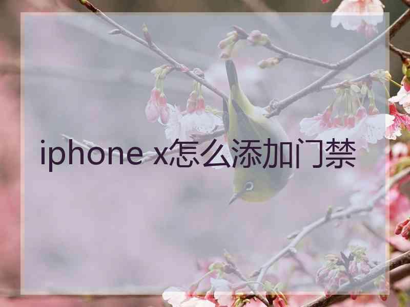 iphone x怎么添加门禁