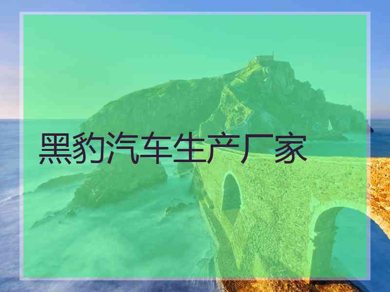 黑豹汽车生产厂家
