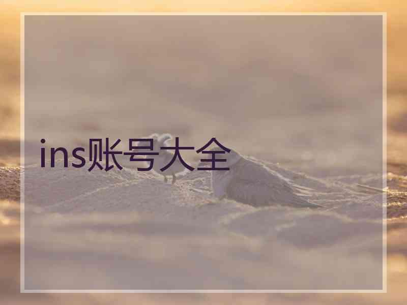 ins账号大全