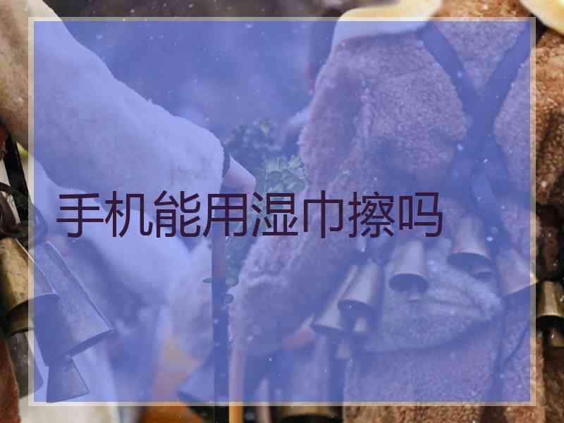 手机能用湿巾擦吗