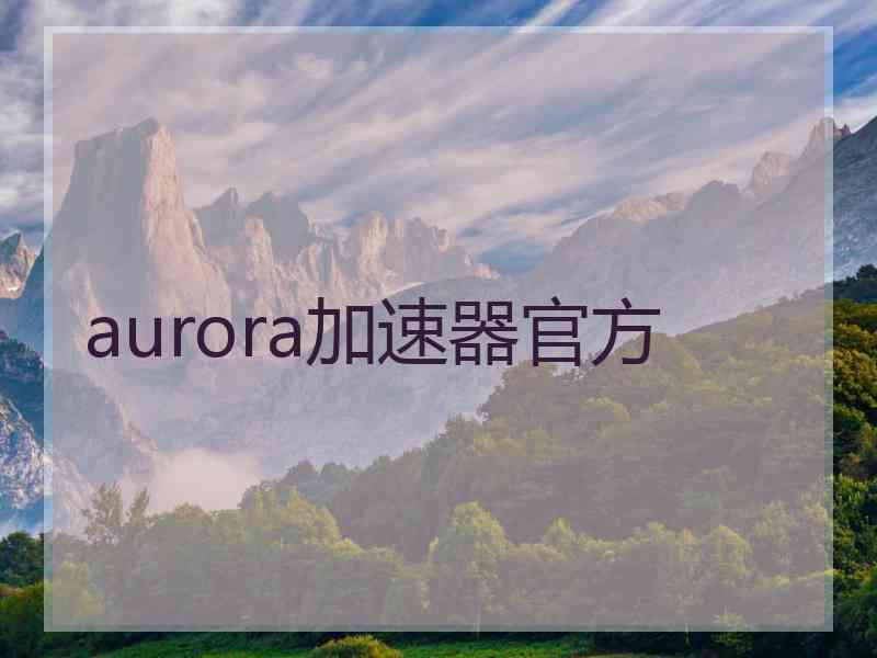 aurora加速器官方