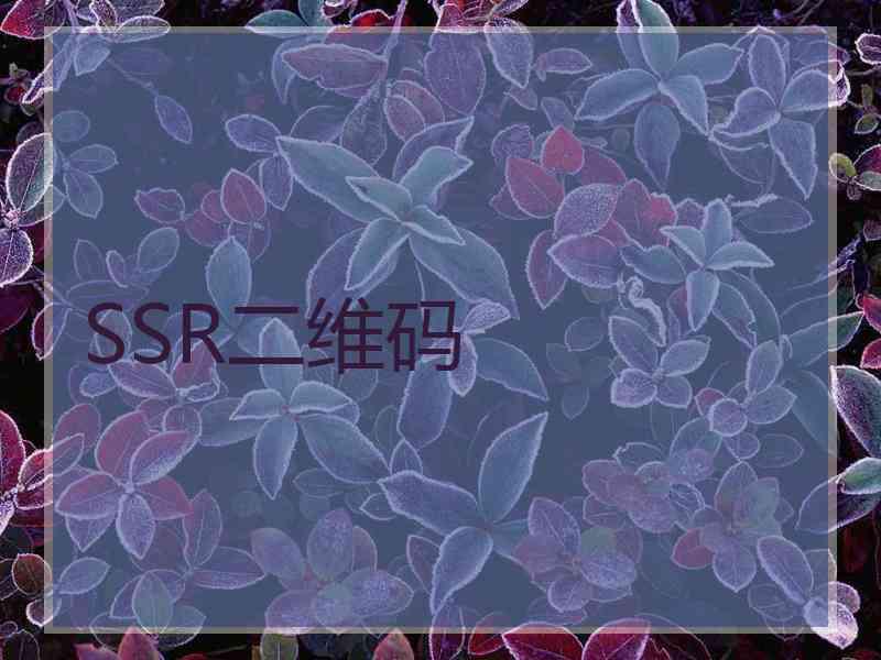 SSR二维码