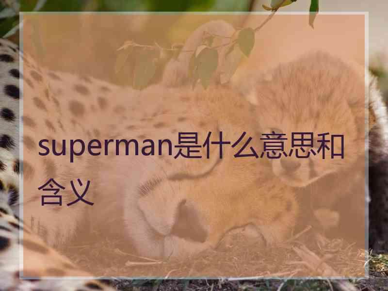 superman是什么意思和含义