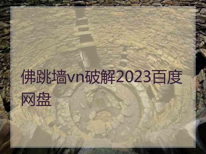 佛跳墙vn破解2023百度网盘