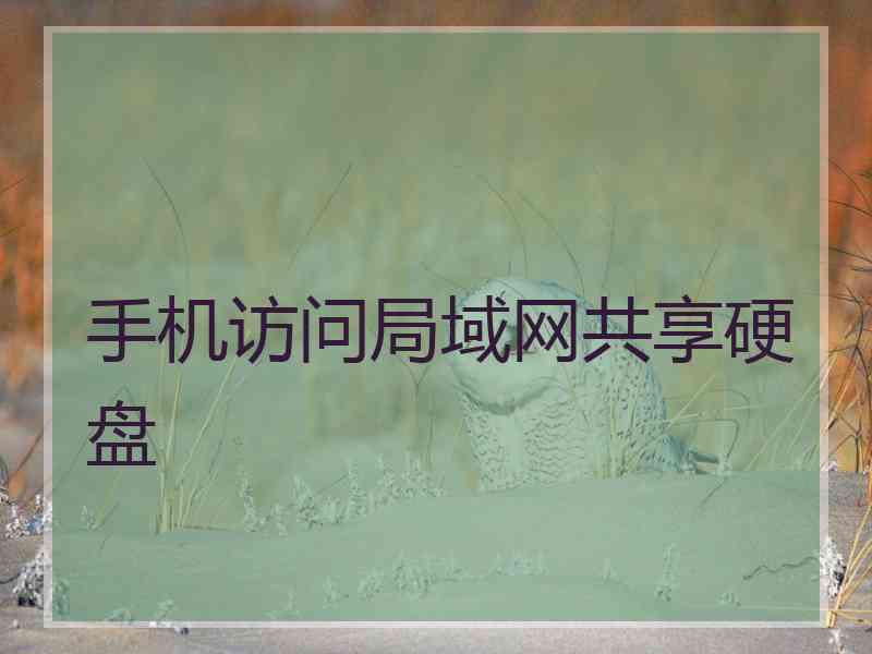 手机访问局域网共享硬盘