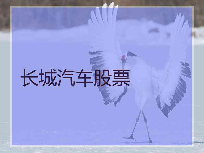 长城汽车股票