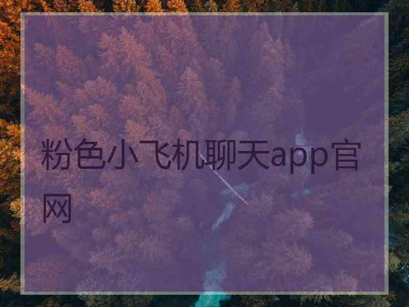 粉色小飞机聊天app官网