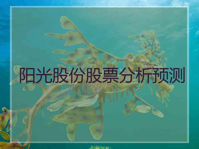 阳光股份股票分析预测