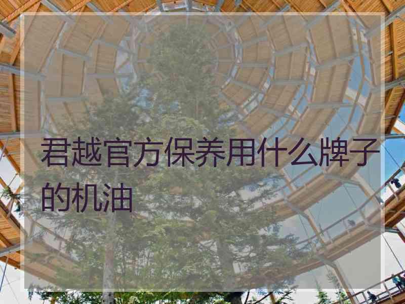 君越官方保养用什么牌子的机油