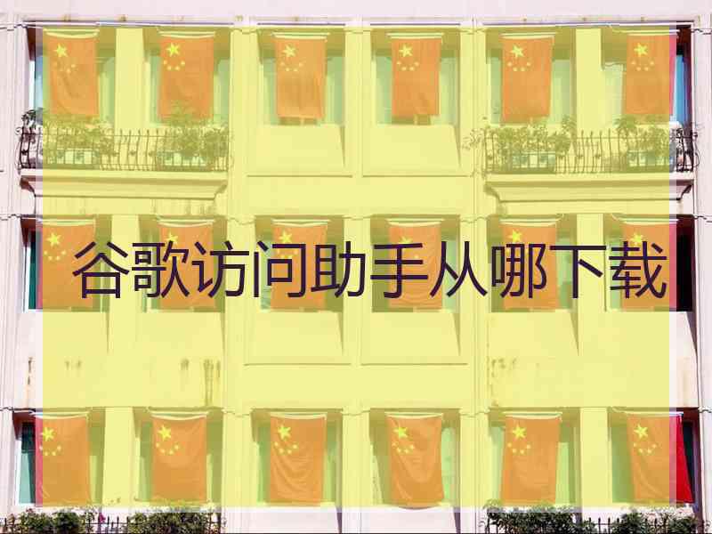 谷歌访问助手从哪下载